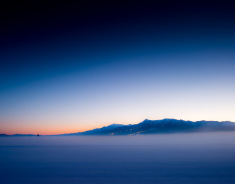 夕方の霧